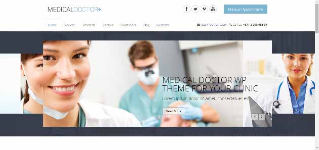 MedicalDoctor WordPress Theme   Doctor Theme (630x297)