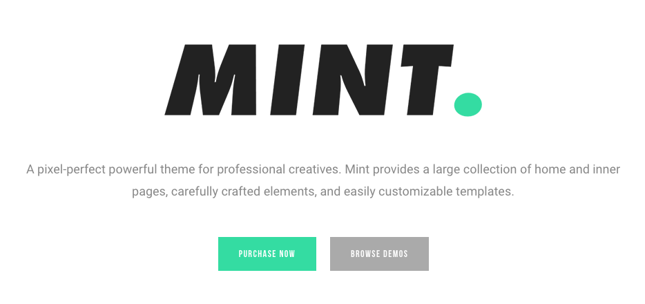 mint wordpress theme